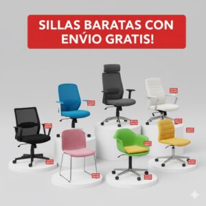sillas baratas con envío gratis - modelos y colores
