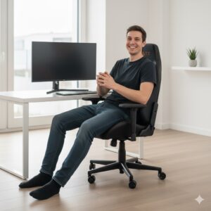 Cliente usando silla barata SITT