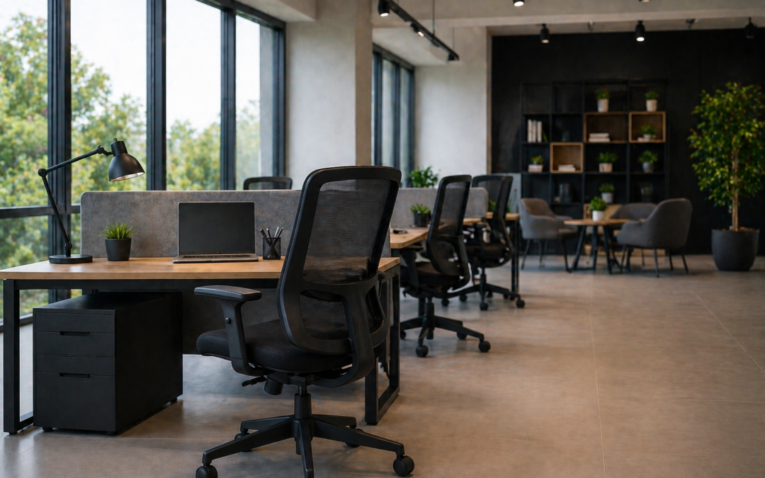 oficina moderna sillas ergonomicas ambiente profesional empresa