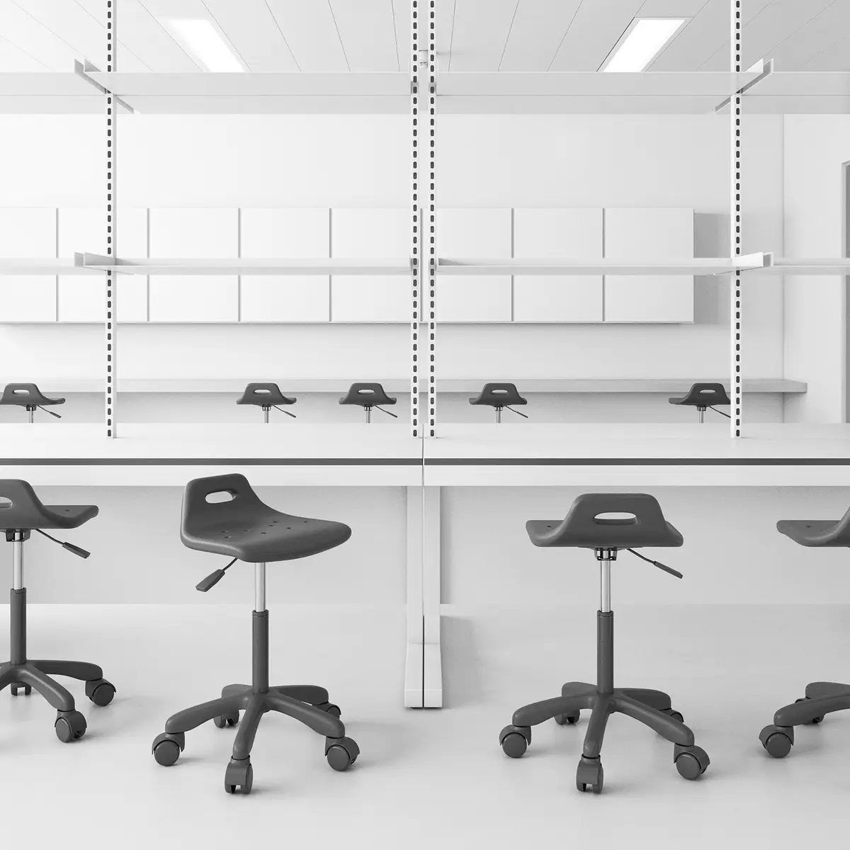Amarena banco industrial ergonómico en laboratorio