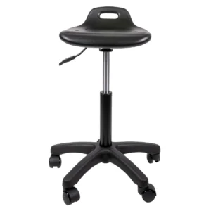 Amarena banco industrial ergonómico negro vista frontal