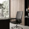 AUREN PIEL, sillón ejecutivo tapizado en piel genuina italiana negra.