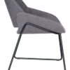Silla visitante AVIRA acolchada en vista lateral