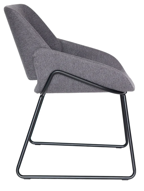 Silla visitante AVIRA acolchada en vista lateral