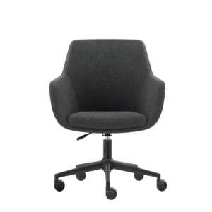 Bravia Ejecutiva silla negra con ruedas vista frontal