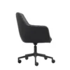 Bravia Ejecutiva silla negra con ruedas vista lateral