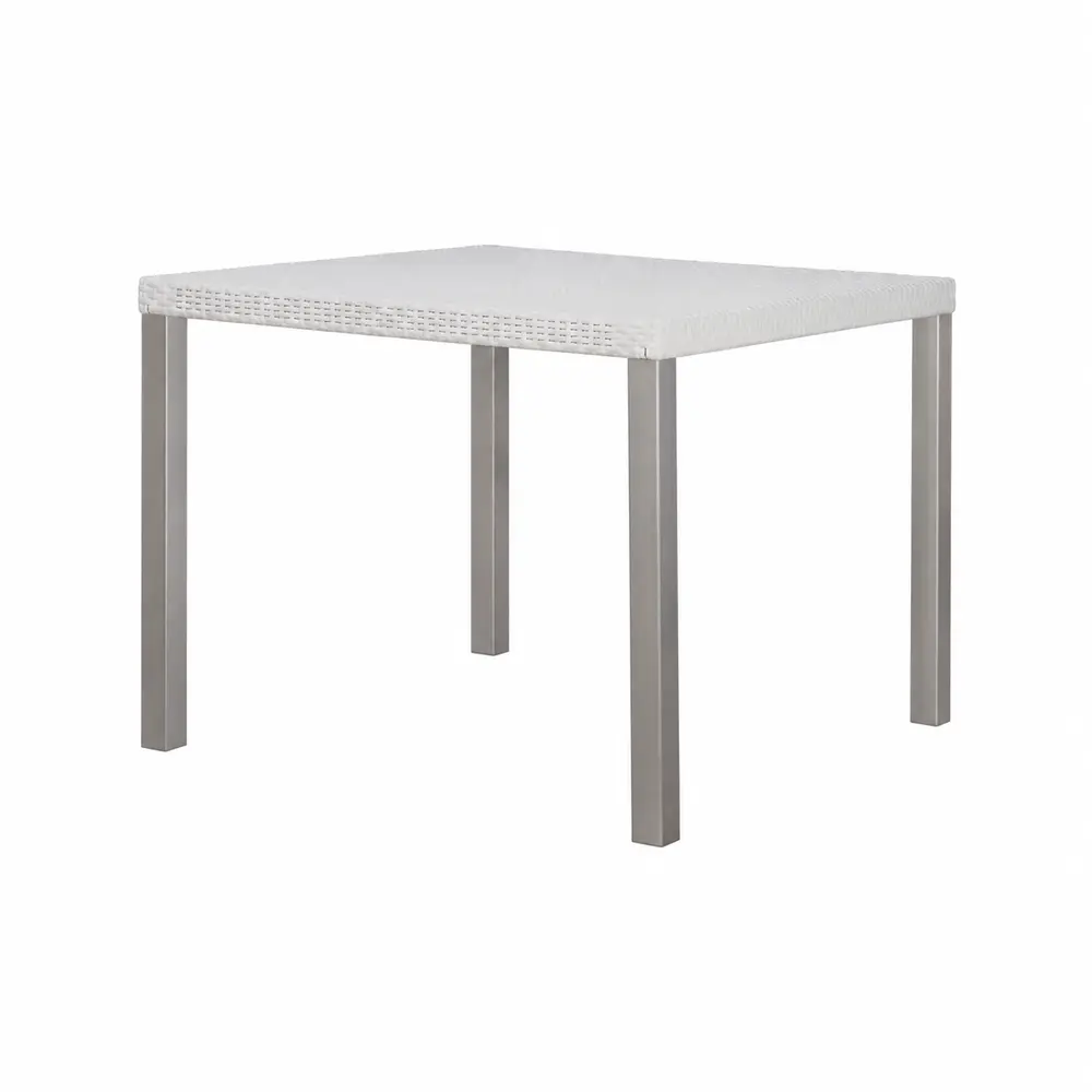 Mesa BRIVANA ALTA blanca vista frontal sin plaquita.