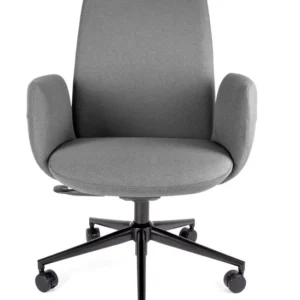 Sillón ejecutivo CALYNA PLUS tapizado en tela gris