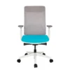 Sillón ejecutivo CELINA BLANCO con respaldo alto de malla