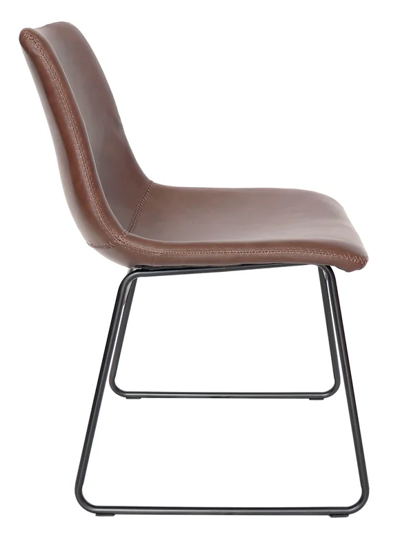 Daliax Baja silla trineo café vista lateral