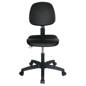 Elaris silla industrial ergonómica negra vista frontal