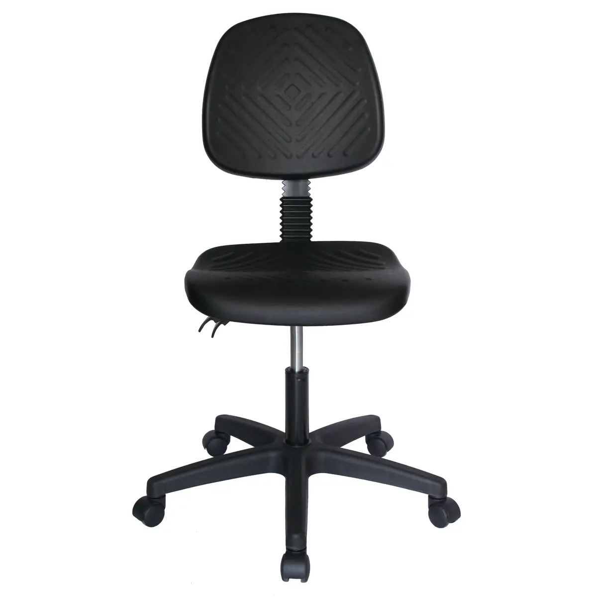 Elaris silla industrial ergonómica negra vista frontal