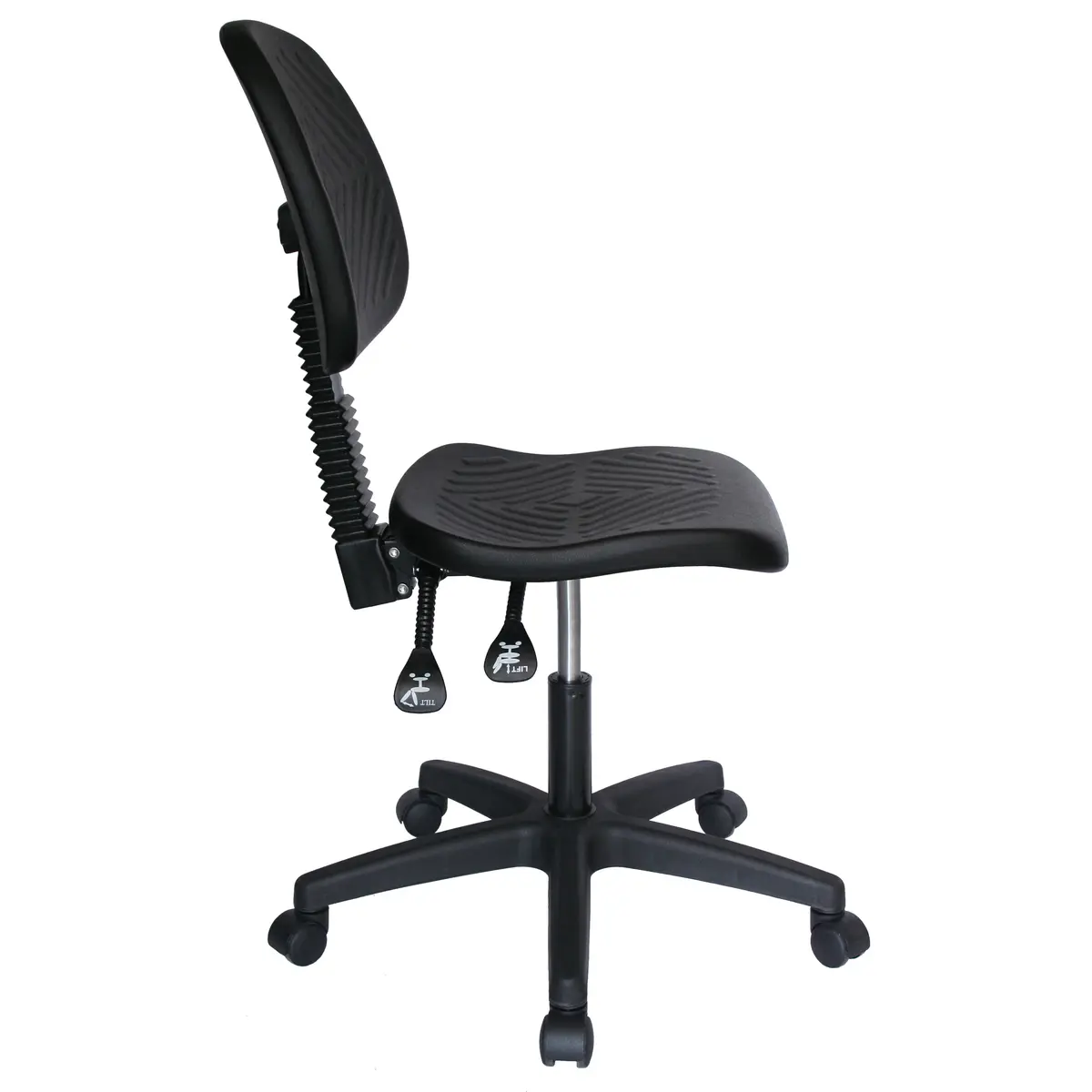 Elaris silla industrial ajustable vista lateral