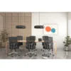Elvia Cromado silla semiejecutiva ergonómica en oficina