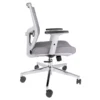 Silla ejecutiva ELVIA GRIS CROMADO en vista lateral