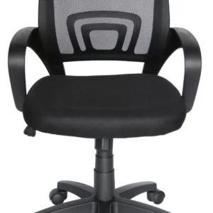 Silla operativa KAIA NEGRO con respaldo de malla vista frontal