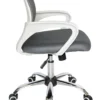 Kaia Blanco – Vista lateral Kaia Blanco silla operativa de malla vista lateral