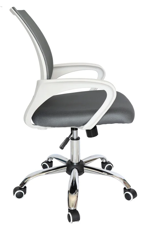 Kaia Blanco – Vista lateral Kaia Blanco silla operativa de malla vista lateral