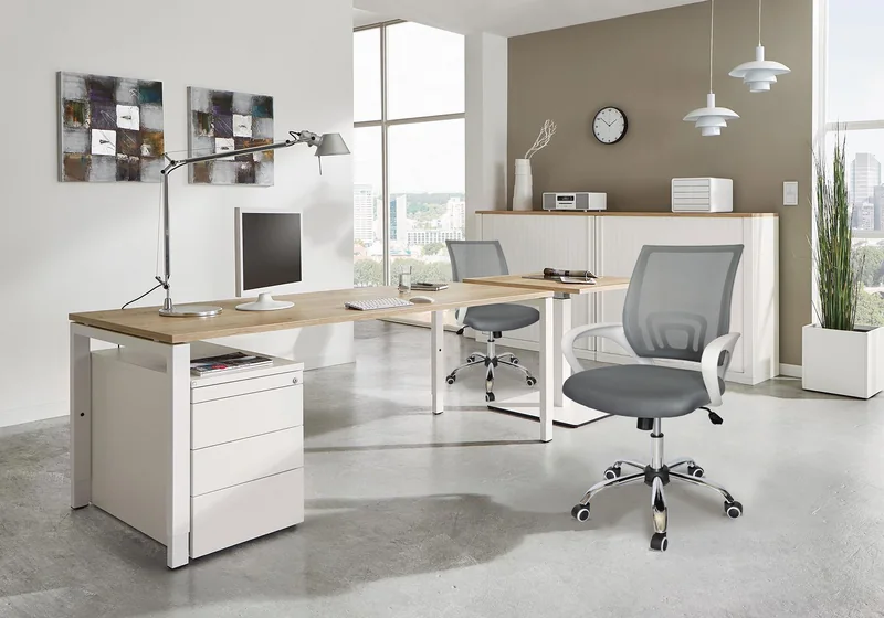 Kaia Blanco – Ambientada Kaia Blanco silla operativa en Home Office