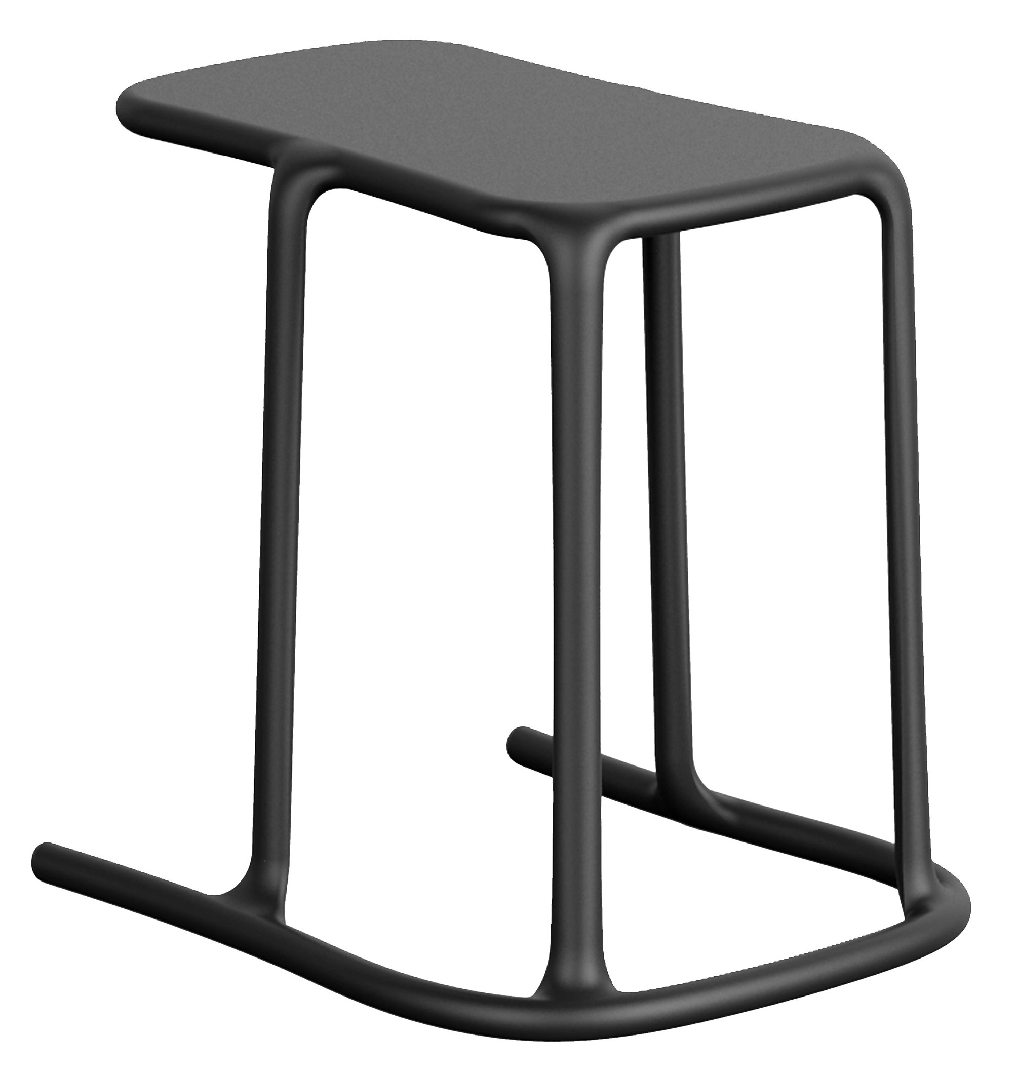 Mesa auxiliar LIORA modelo UNO OHM-7095 en negro, vista frontal