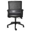 LUNARA NEGRO silla de oficina vista trasera Silla de oficina LUNARA NEGRO respaldo de malla vista trasera