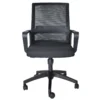 LUNARA NEGRO silla de oficina vista frontal Silla de oficina LUNARA NEGRO con respaldo de malla vista frontal