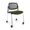 LUNERA CR RUEDAS, silla color aceituna, vista frontal