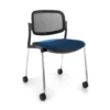 LUNERA CR RUEDAS, silla color azul medio, vista frontal