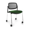 LUNERA CR RUEDAS, silla color verde, vista frontal