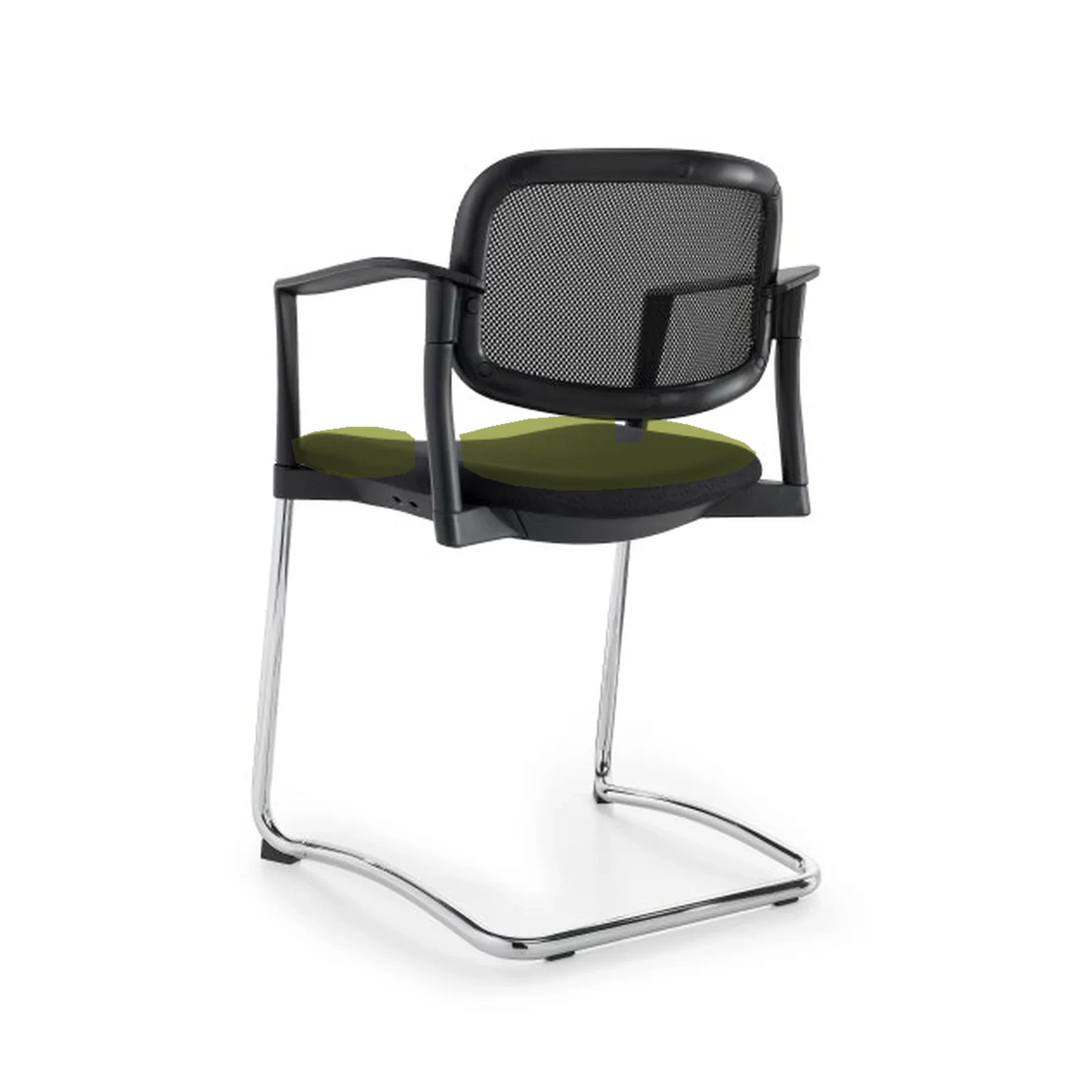 LUNERA CR TRINEO, silla color aceituna, vista frontal