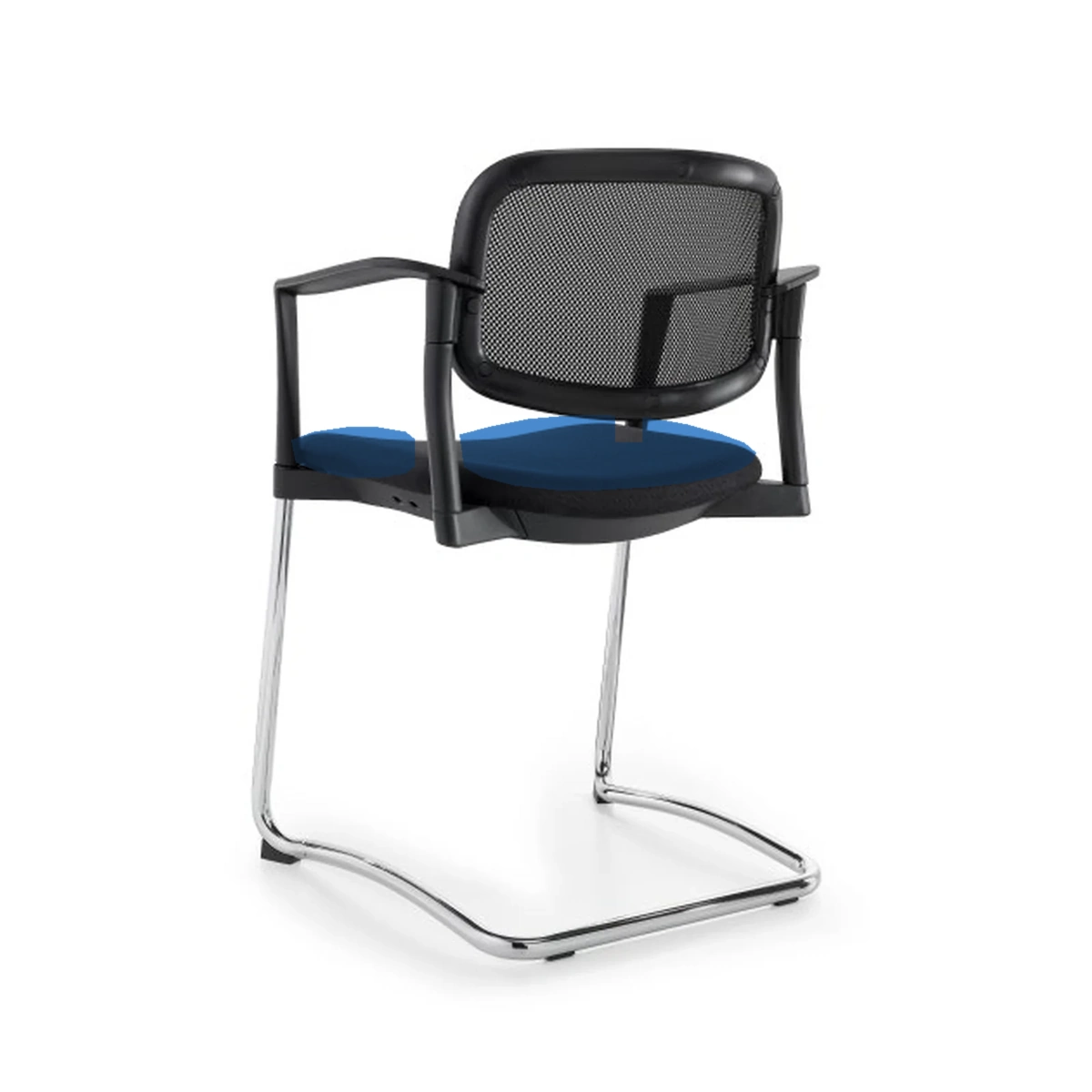 LUNERA CR TRINEO, silla color azul medio, vista frontal