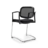 LUNERA CR TRINEO, silla con respaldo de malla negra, vista frontal