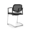LUNERA CR TRINEO, silla color perla, vista frontal