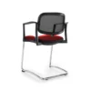 LUNERA CR TRINEO, silla color rojo, vista frontal
