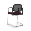 LUNERA CR TRINEO, silla color vino, vista frontal