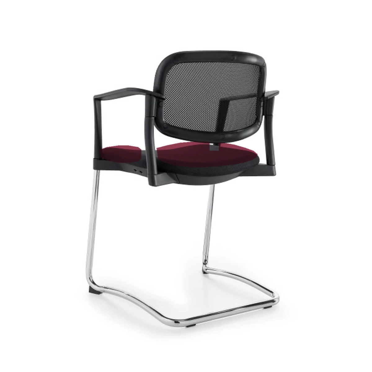 LUNERA CR TRINEO, silla color vino, vista frontal