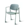 LUNERA RUEDAS, silla de visita con estructura gris, vista frontal