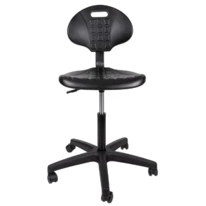 Luvella silla industrial ergonómica negra vista frontal