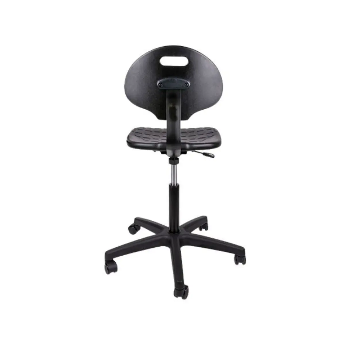 Luvella Cajero silla industrial negra vista trasera