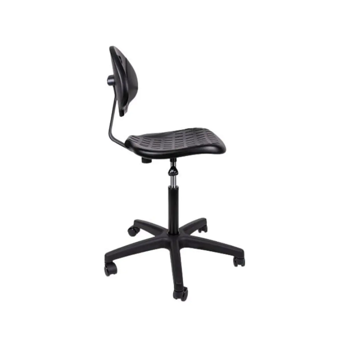 Luvella Cajero silla industrial alta vista lateral