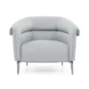MARIELA SOLO, sillón individual gris, vista frontal