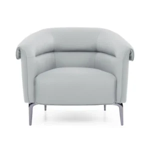 MARIELA SOLO, sillón individual gris, vista frontal