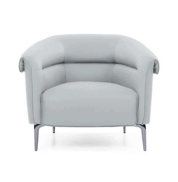 MARIELA SOLO, sillón individual gris, vista frontal