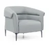MARIELA SOLO, sillón individual gris, vista lateral