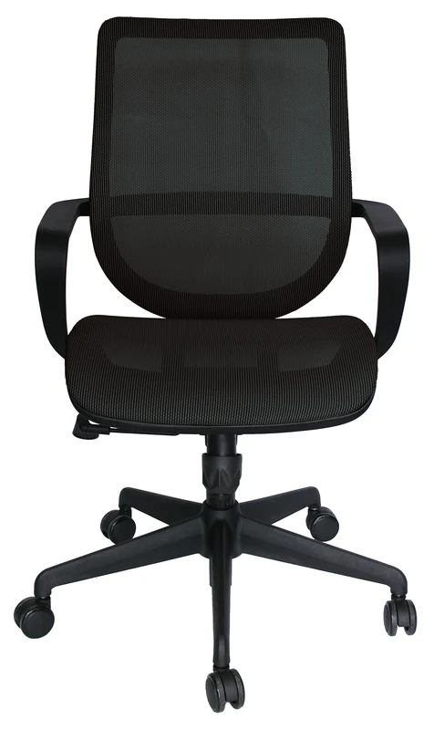 Noaia Negro silla operativa ergonómica de malla vista frontal