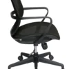 Noaia Negro silla operativa de malla vista lateral