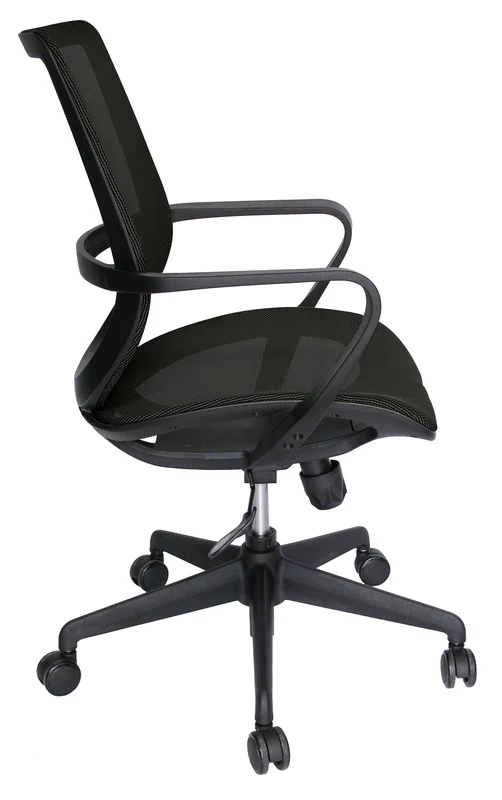 Noaia Negro silla operativa de malla vista lateral