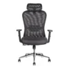 Norah Negro Cabecera silla ejecutiva negra vista frontal