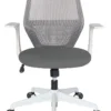 ONIRA GRIS | Vista frontal perla Silla ONIRA GRIS en vista frontal con tapizado perla