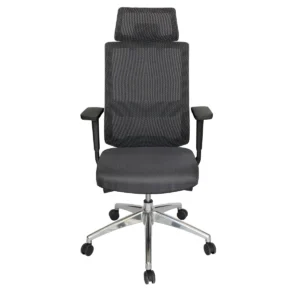 Savia Negro silla ejecutiva ergonómica vista frontal
